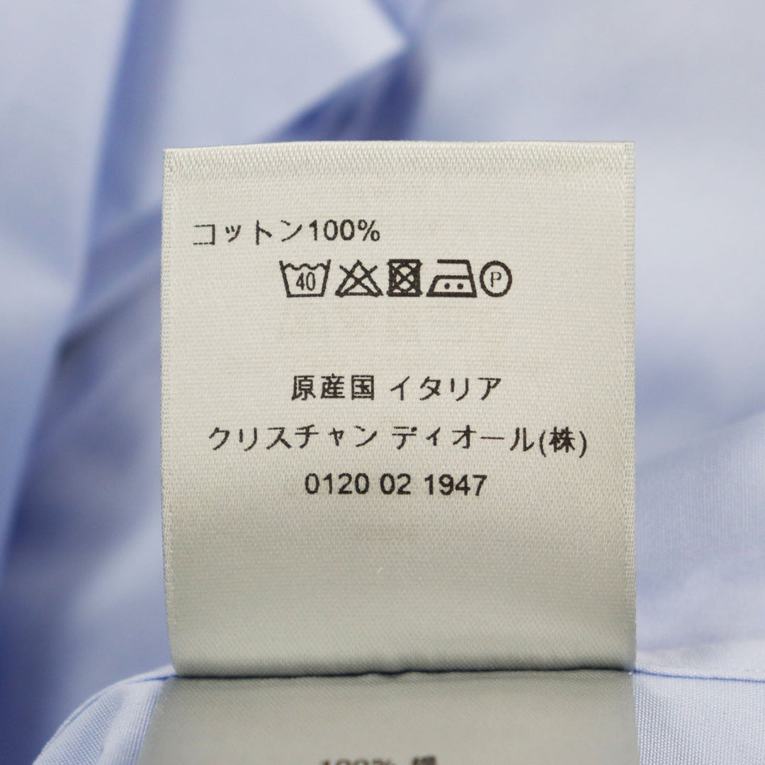 Dior HOMME Long sleeve shirt 013C502J1581 Main: 100% cotton blue M.Woven Shirt mens 38 Used Authentic