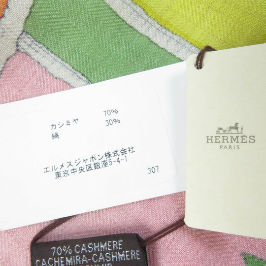 HERMES Stall Main: 70% cashmere, Main: 30% silk multicolor Carre140 LINSTRVCTION DV ROY Imperial Studies Women Used Authentic