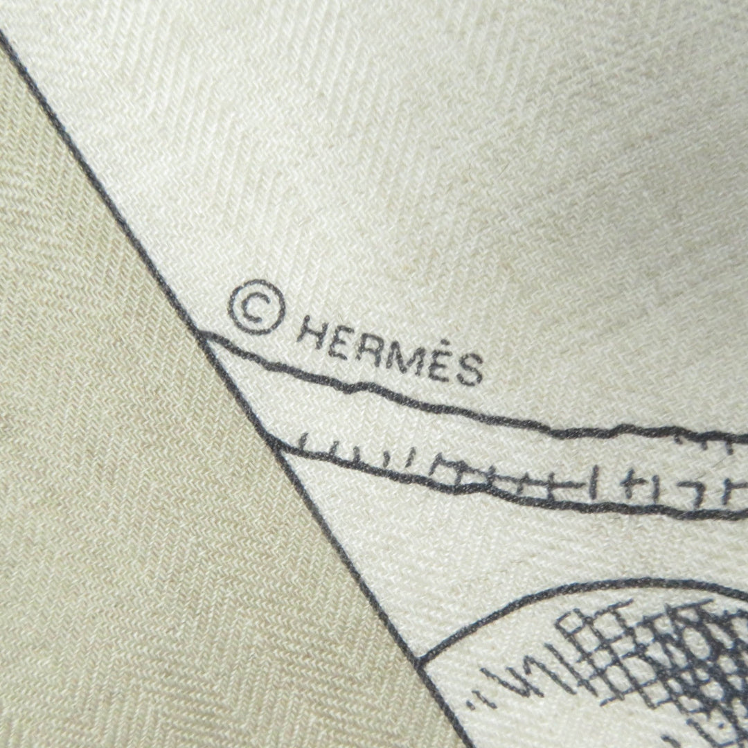 HERMES Stall Main: 70% cashmere, Main: 30% silk multicolor Carre140 LINSTRVCTION DV ROY Imperial Studies Women Used Authentic