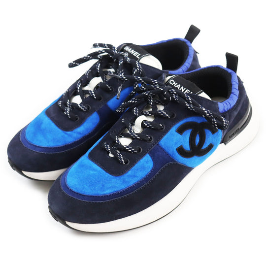 CHANEL Low cut sneakers G38484 Main: Suede Blue navy mens 42 Used Authentic