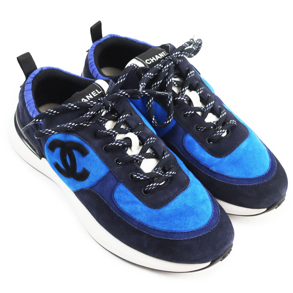 CHANEL Low cut sneakers G38484 Main: Suede Blue navy mens 42 Used Authentic
