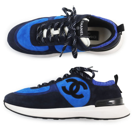 CHANEL Low cut sneakers G38484 Main: Suede Blue navy mens 42 Used Authentic