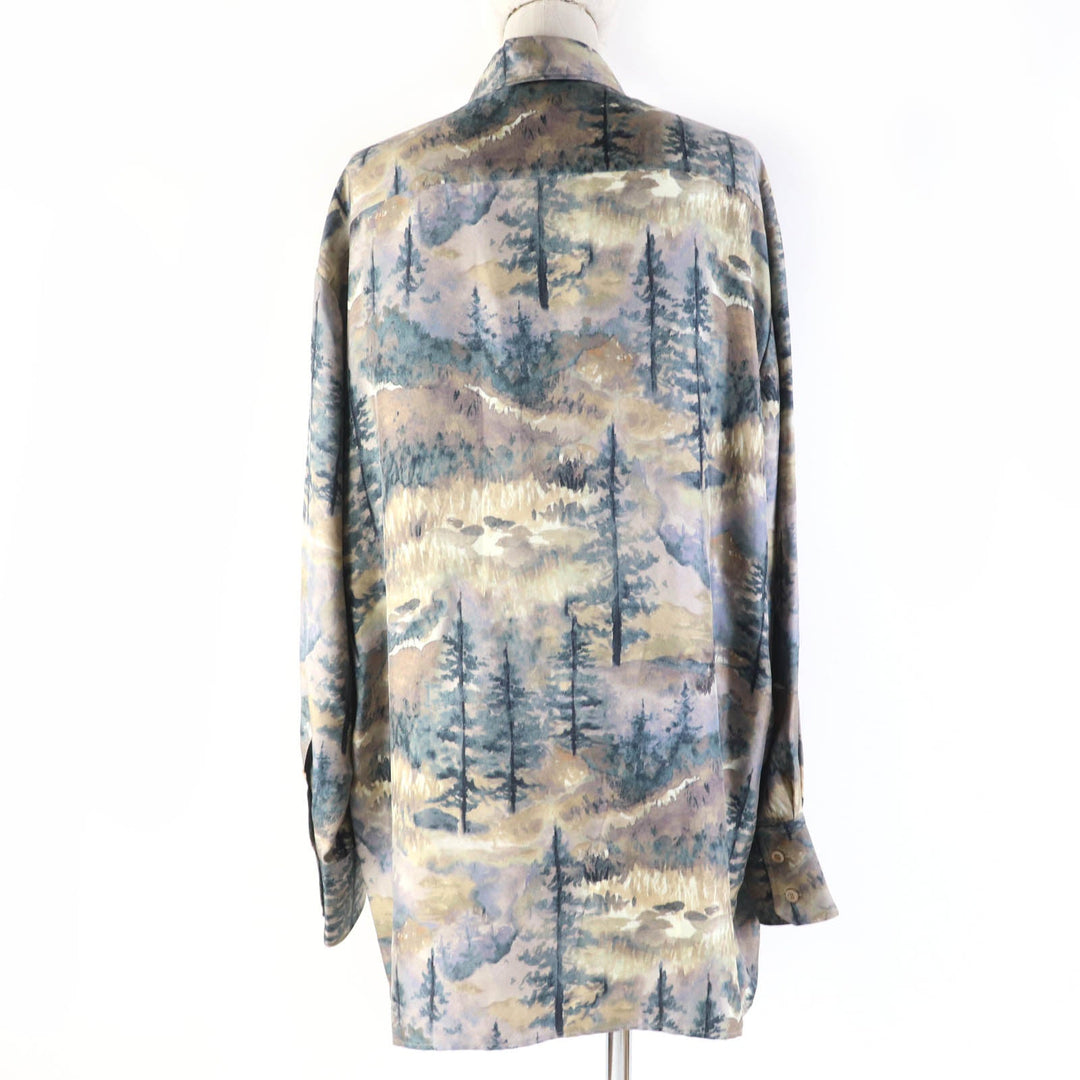 GUCCI Long sleeve shirt 671148 Main: 100% silk multicolor Women 40 Used Authentic