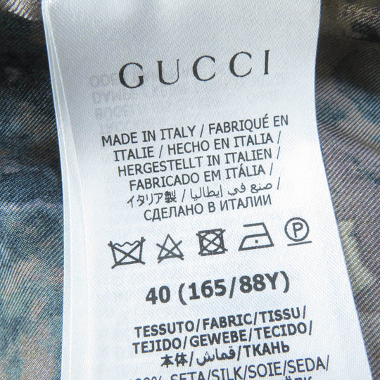 GUCCI Long sleeve shirt 671148 Main: 100% silk multicolor Women 40 Used Authentic