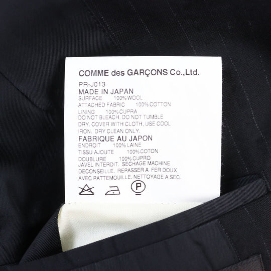 COMME des GARCONS HOMME PLUS Chester coat PR-J013 Outer: 100% wool, Part: 100% cotton, Lining: 100% cupra black mens S Used Authentic