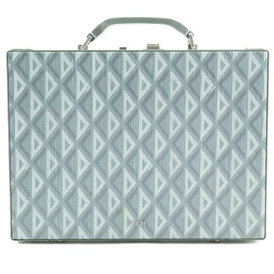 Dior HOMME Briefcase 1LXBR157CDP Main: CD Diamond Canvas, Part: Leather gray mens Used Authentic
