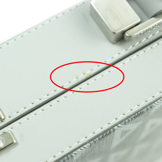 Dior HOMME Briefcase 1LXBR157CDP Main: CD Diamond Canvas, Part: Leather gray mens Used Authentic