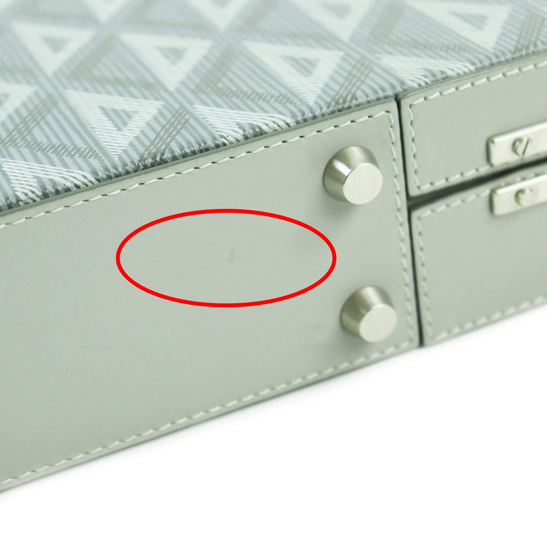 Dior HOMME Briefcase 1LXBR157CDP Main: CD Diamond Canvas, Part: Leather gray mens Used Authentic