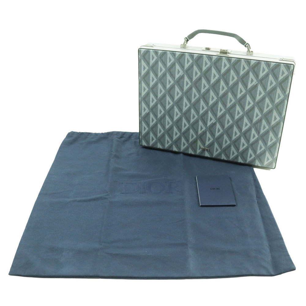 Dior HOMME Briefcase 1LXBR157CDP Main: CD Diamond Canvas, Part: Leather gray mens Used Authentic