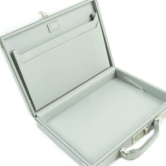 Dior HOMME Briefcase 1LXBR157CDP Main: CD Diamond Canvas, Part: Leather gray mens Used Authentic