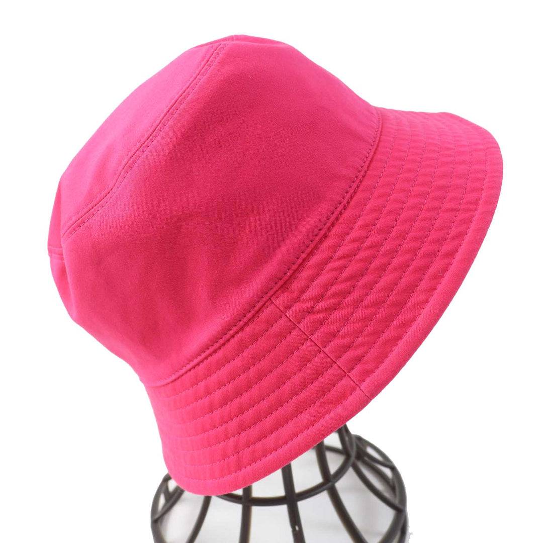 CHANEL hat 24C Cotton, Sequins Pink/Multi Bucket hat Logo pattern, reversible Women Used Authentic