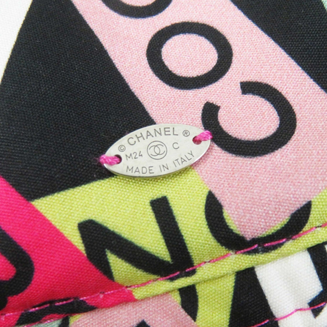CHANEL hat 24C Cotton, Sequins Pink/Multi Bucket hat Logo pattern, reversible Women Used Authentic