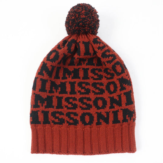 Missoni Knit cap Main: 100% wool Brown black Women Used Authentic
