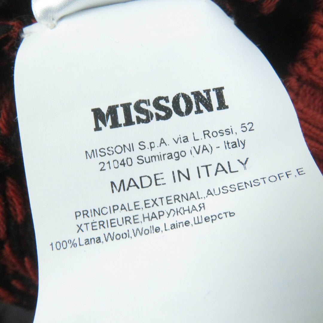 Missoni Knit cap Main: 100% wool Brown black Women Used Authentic