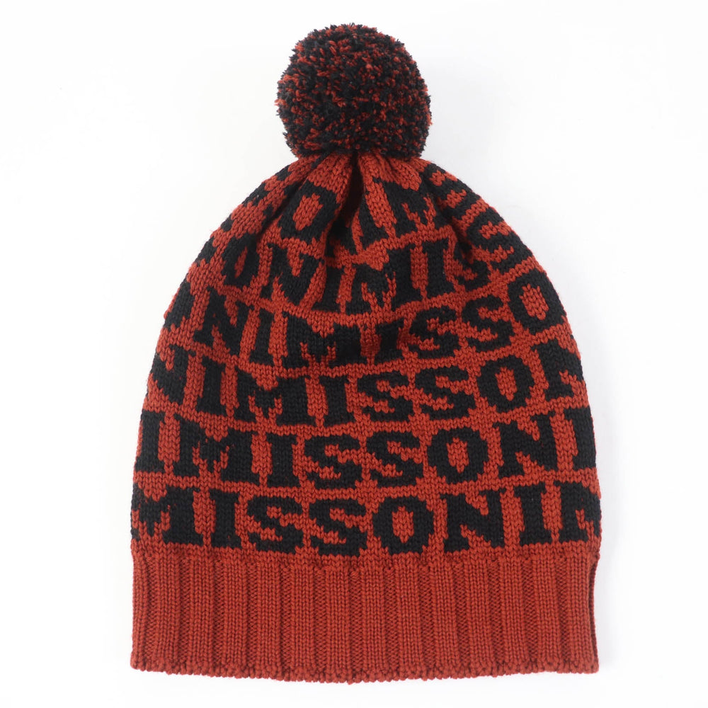 Missoni Knit cap Main: 100% wool Brown black Women Used Authentic