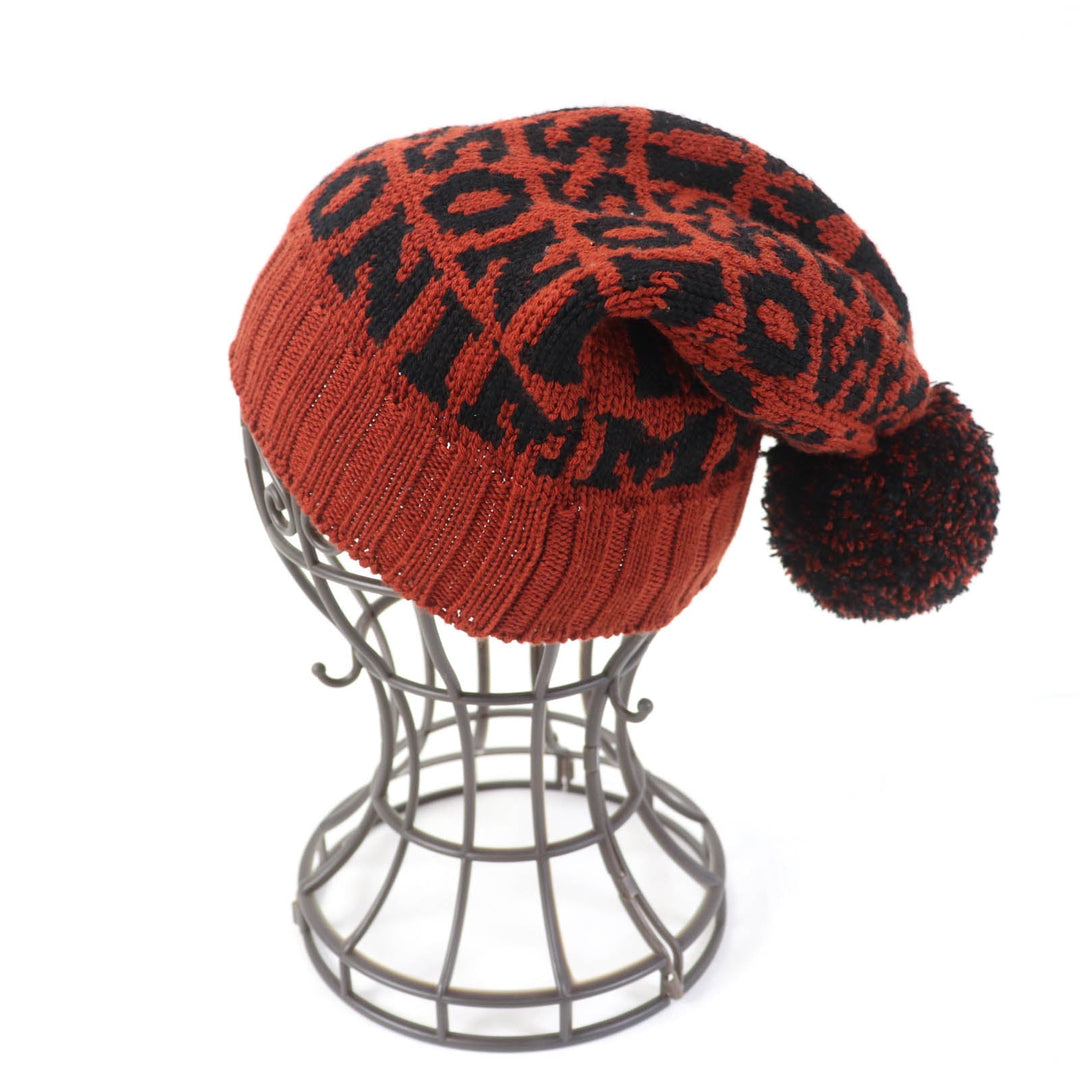 Missoni Knit cap Main: 100% wool Brown black Women Used Authentic
