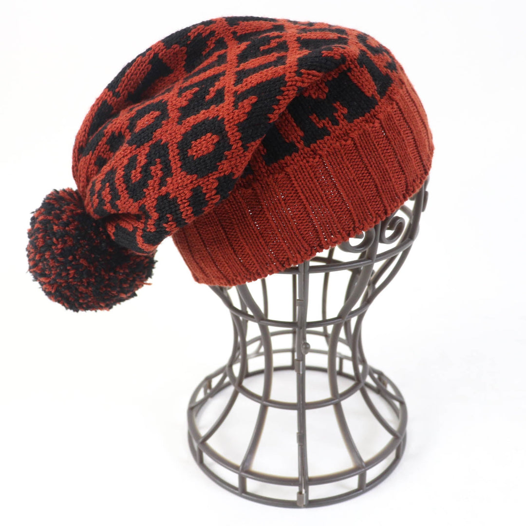 Missoni Knit cap Main: 100% wool Brown black Women Used Authentic