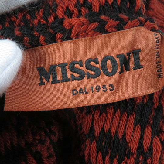 Missoni Knit cap Main: 100% wool Brown black Women Used Authentic