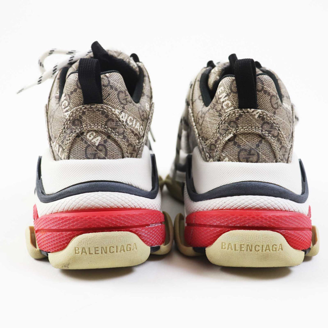 GUCCI sneakers PVC Multi Balenciaga collaboration TRIPLE S Triple S Women 23 Used Authentic
