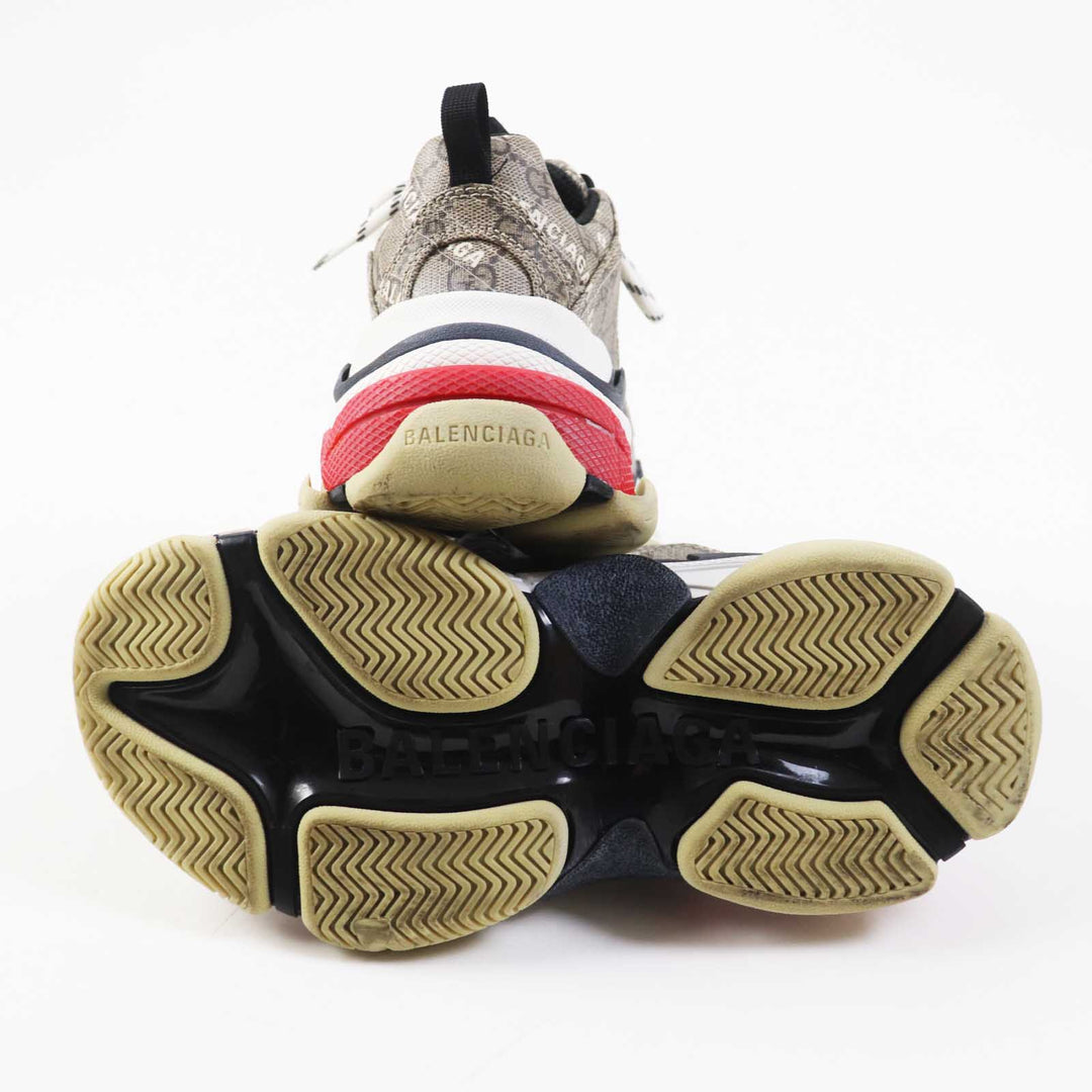 GUCCI sneakers PVC Multi Balenciaga collaboration TRIPLE S Triple S Women 23 Used Authentic