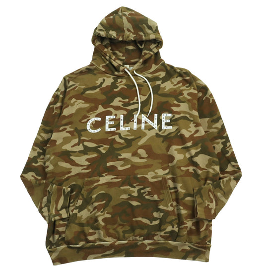 CELINE Hoodie 2Y676247Q Outer: 100% cotton, part: 96% cotton, part: 4% polyurethane multicolor Hoodie In Cotton Fleece With Studs mens L Used Authentic
