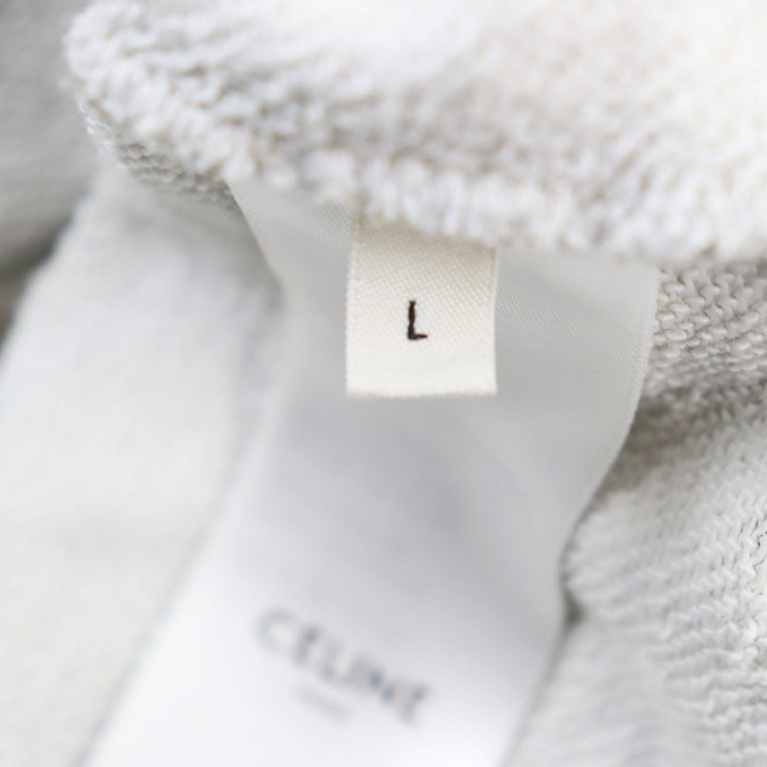 CELINE Hoodie 2Y676247Q Outer: 100% cotton, part: 96% cotton, part: 4% polyurethane multicolor Hoodie In Cotton Fleece With Studs mens L Used Authentic