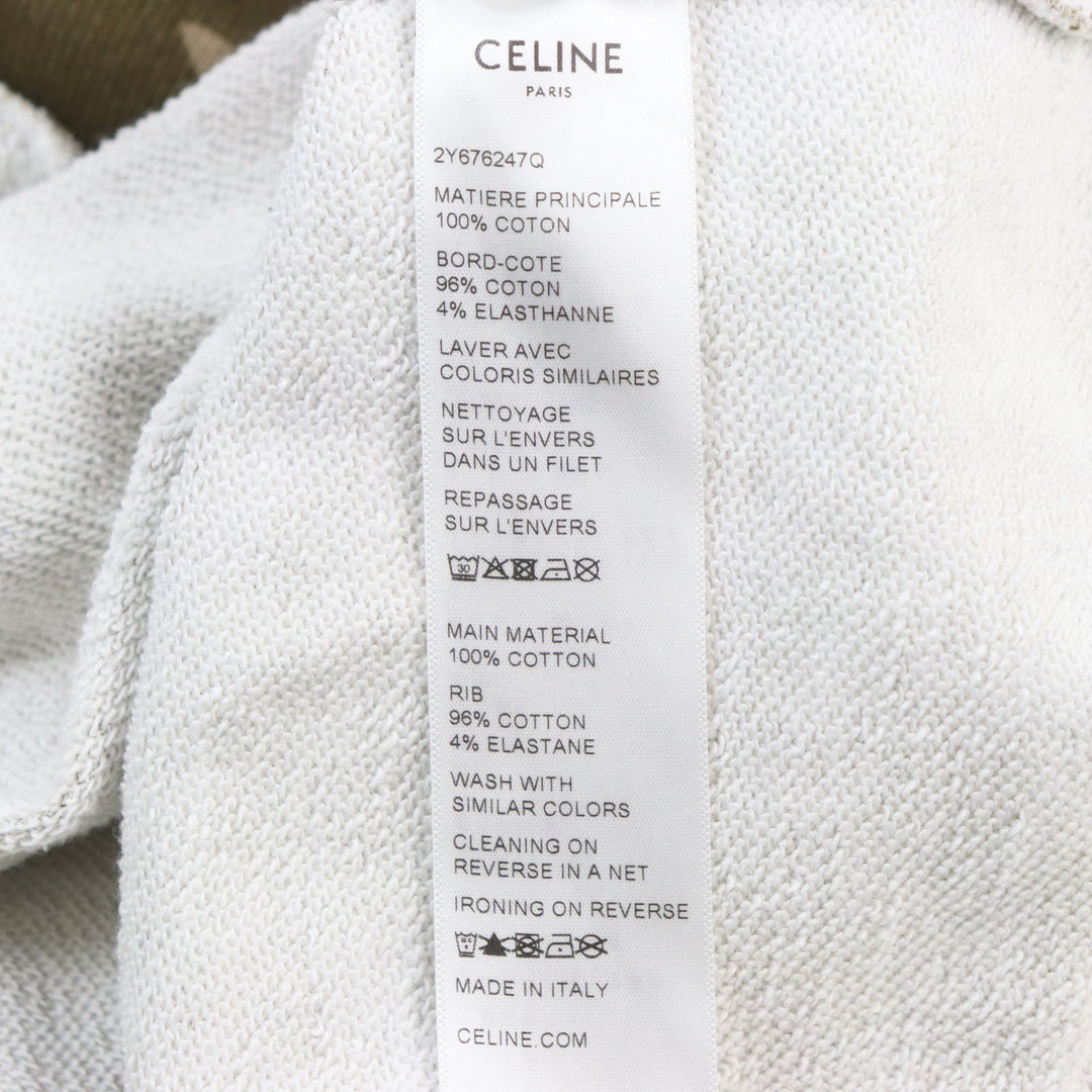 CELINE Hoodie 2Y676247Q Outer: 100% cotton, part: 96% cotton, part: 4% polyurethane multicolor Hoodie In Cotton Fleece With Studs mens L Used Authentic
