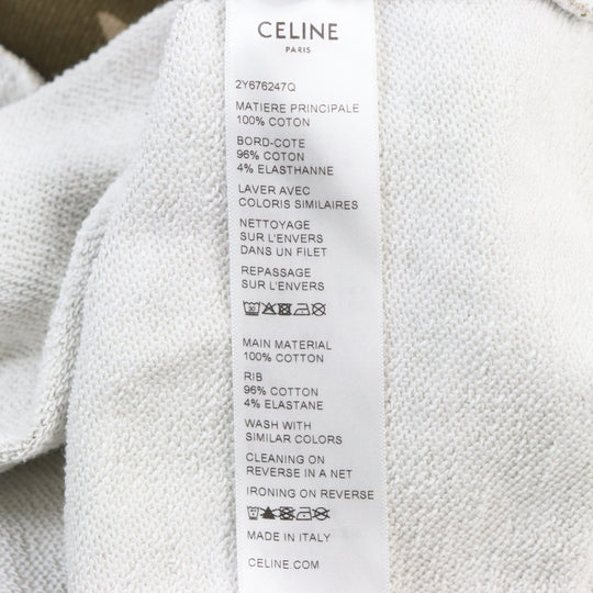 CELINE Hoodie 2Y676247Q Outer: 100% cotton, part: 96% cotton, part: 4% polyurethane multicolor Hoodie In Cotton Fleece With Studs mens L Used Authentic