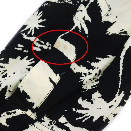 CELINE Long sleeve shirt 2C813275U Outer fabric: 100% rayon Ivory black mens 43 Used Authentic