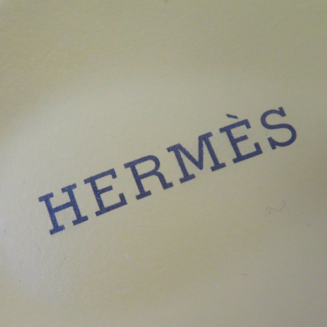 HERMES Sandals Suede leather yellow extra Women 38 Used Authentic