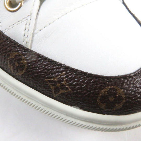 LOUIS VUITTON Low cut sneakers Main: Leather, Part: Monogram canvas white Stellar Line Women 36.5 Used Authentic