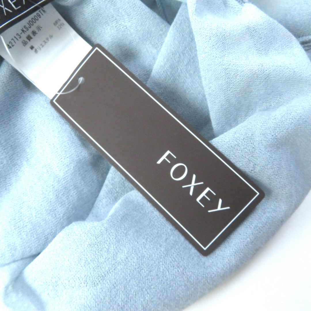 FOXEY cardigan 42713 Main: 68% cotton, Main: 32% polyester Light blue Mirage Women 40 Used Authentic
