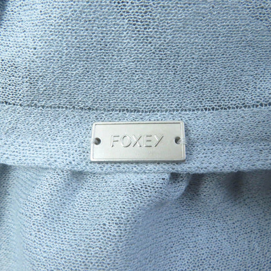 FOXEY cardigan 42713 Main: 68% cotton, Main: 32% polyester Light blue Mirage Women 40 Used Authentic