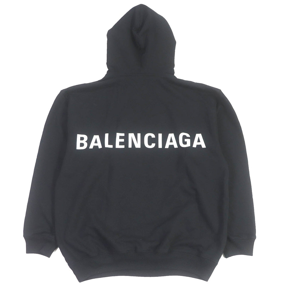 BALENCIAGA Hoodie 508184 Main: 100% cotton black mens XS Used Authentic