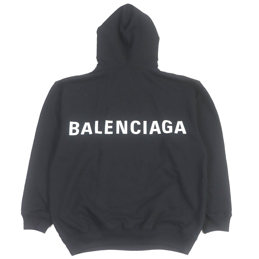 BALENCIAGA Hoodie 508184 Main: 100% cotton black mens XS Used Authentic