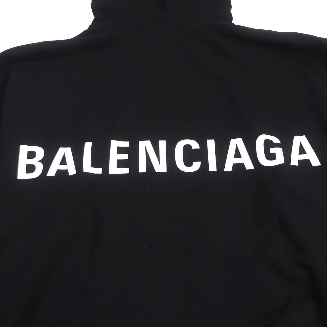BALENCIAGA Hoodie 508184 Main: 100% cotton black mens XS Used Authentic