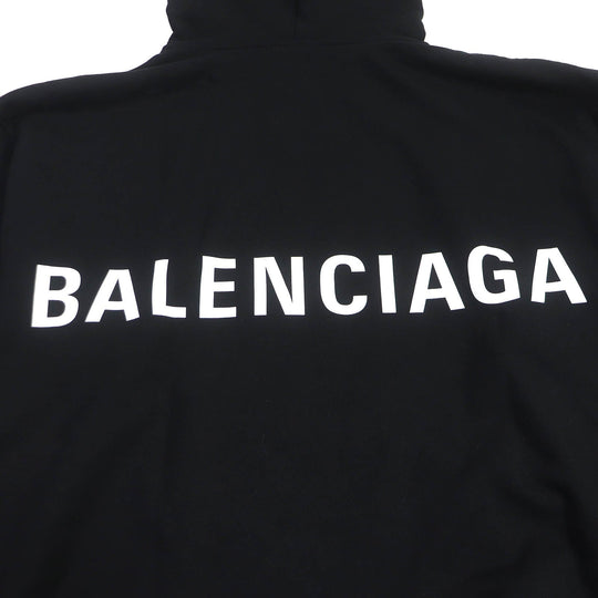 BALENCIAGA Hoodie 508184 Main: 100% cotton black mens XS Used Authentic