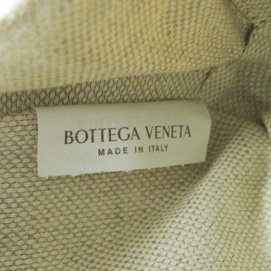 BOTTEGAVENETA Pouch 766231 Main: Leather Agate Grey Small INTRECCIATO zipper pouch Women Used Authentic