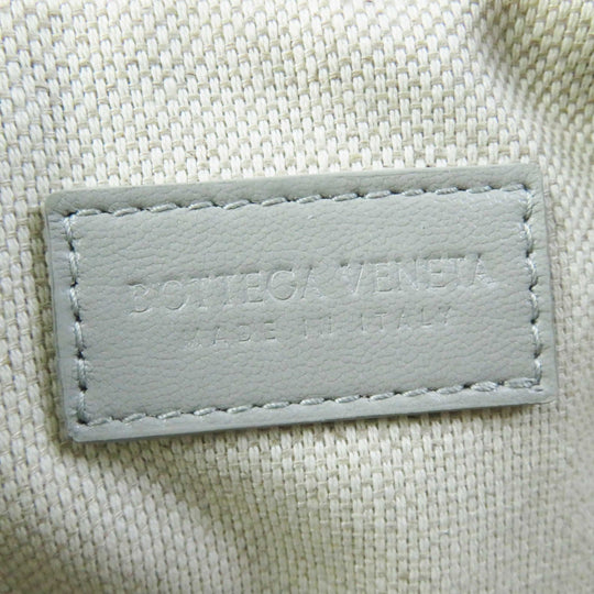 BOTTEGAVENETA Pouch 766231 Main: Leather Agate Grey Small INTRECCIATO zipper pouch Women Used Authentic