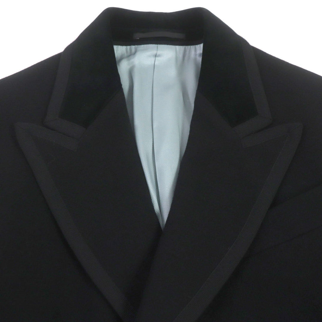 GUCCI Chester coat 488545 Outer: 100% wool, Lining: 100% rayon, Sleeve lining: 100% cupra, Embroidery: 100% metal fiber black DIY mens 46 Used Authentic