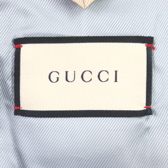 GUCCI Chester coat 488545 Outer: 100% wool, Lining: 100% rayon, Sleeve lining: 100% cupra, Embroidery: 100% metal fiber black DIY mens 46 Used Authentic