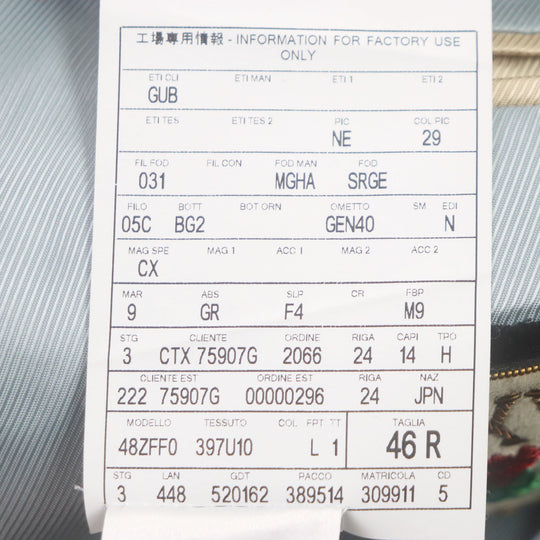 GUCCI Chester coat 488545 Outer: 100% wool, Lining: 100% rayon, Sleeve lining: 100% cupra, Embroidery: 100% metal fiber black DIY mens 46 Used Authentic