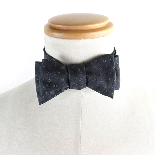 HERMES tie Main: 100% silk black NOEUD PAPILLON TWII mens Used Authentic
