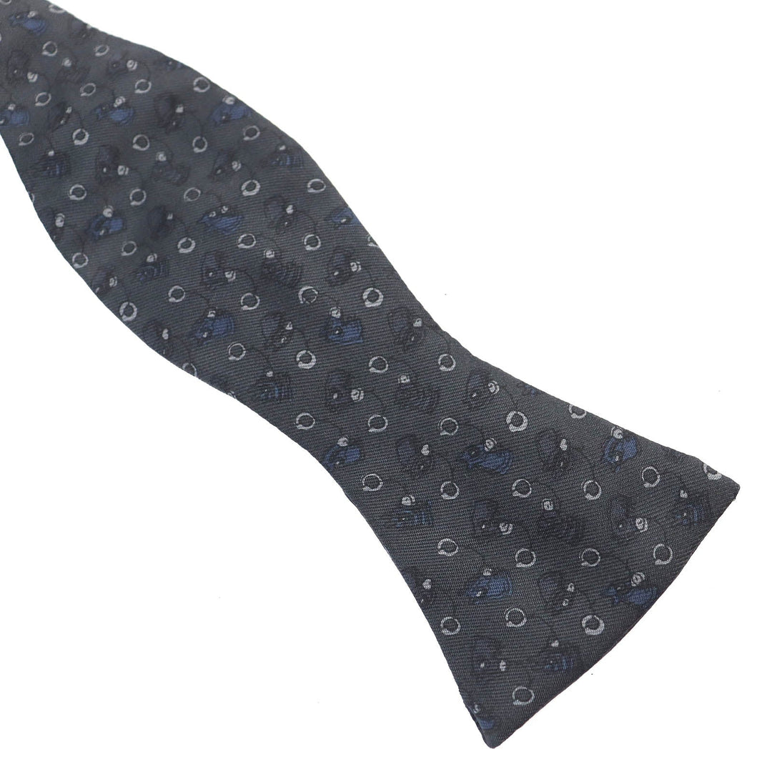 HERMES tie Main: 100% silk black NOEUD PAPILLON TWII mens Used Authentic