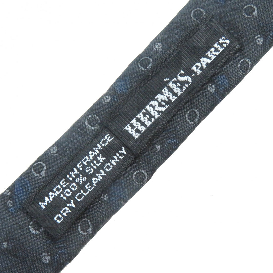 HERMES tie Main: 100% silk black NOEUD PAPILLON TWII mens Used Authentic