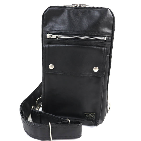 PORTER Shoulder Bag Main: High density canvas (urethane coating), Lining: Cotton Oxford black FREE STYLE Freestyle mens Used Authentic