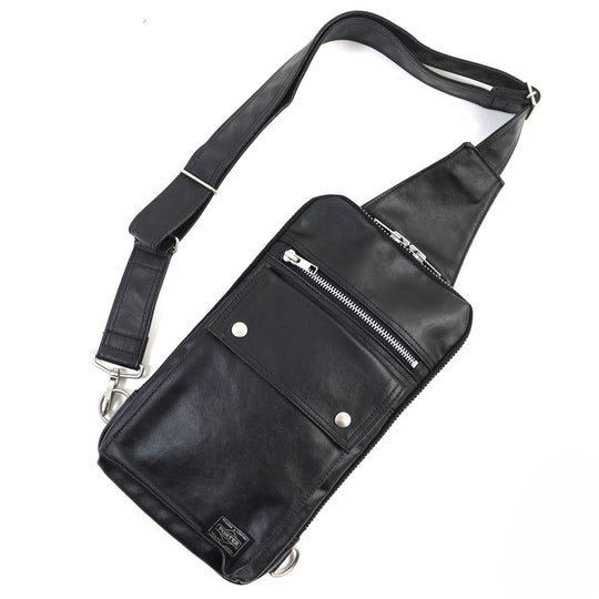 PORTER Shoulder Bag Main: High density canvas (urethane coating), Lining: Cotton Oxford black FREE STYLE Freestyle mens Used Authentic