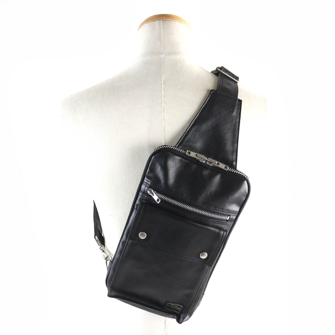 PORTER Shoulder Bag Main: High density canvas (urethane coating), Lining: Cotton Oxford black FREE STYLE Freestyle mens Used Authentic