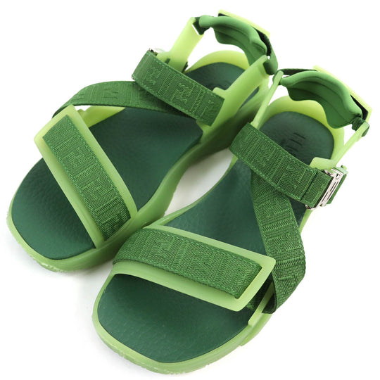 FENDI Sandals 7X1503 Sole: Rubber green FENDI FLOW SANDALS mens 6 Used Authentic