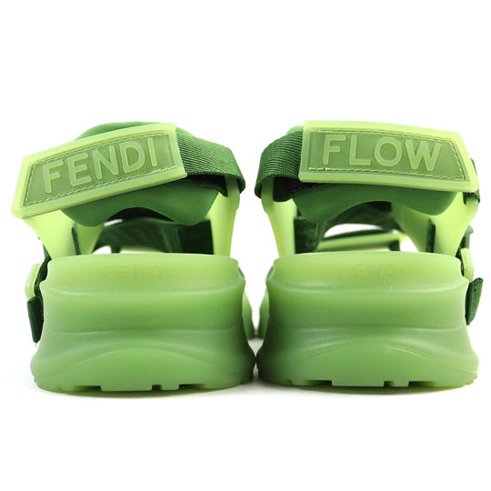 FENDI Sandals 7X1503 Sole: Rubber green FENDI FLOW SANDALS mens 6 Used Authentic